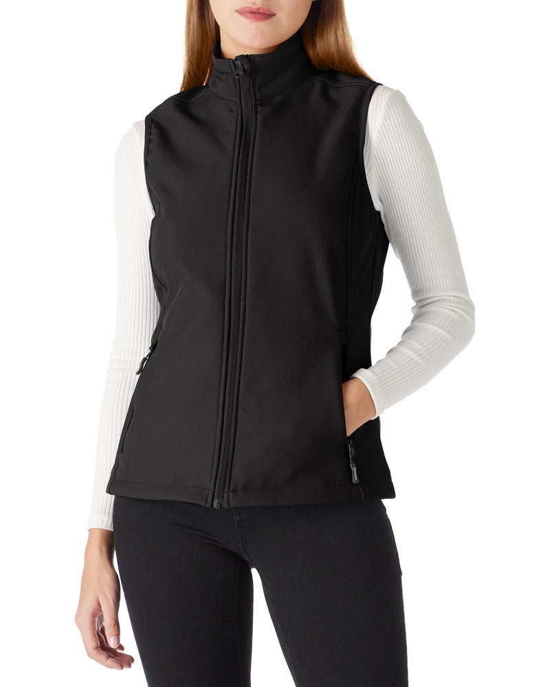 Outdoor Ventures Women's Lightweight Softshell Vest Windproof Fleece Lined Zip Up Sleeveless Jacket for Running Hiking Golf - Image 1