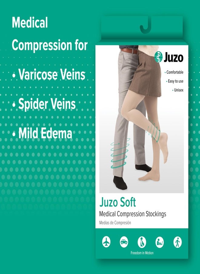 Juzo Soft 2002, Knee-High, 30-40 mmHg, Closed Toe Compression Stocking - Men & Women, Regular, 3 (III), Black - Image 4