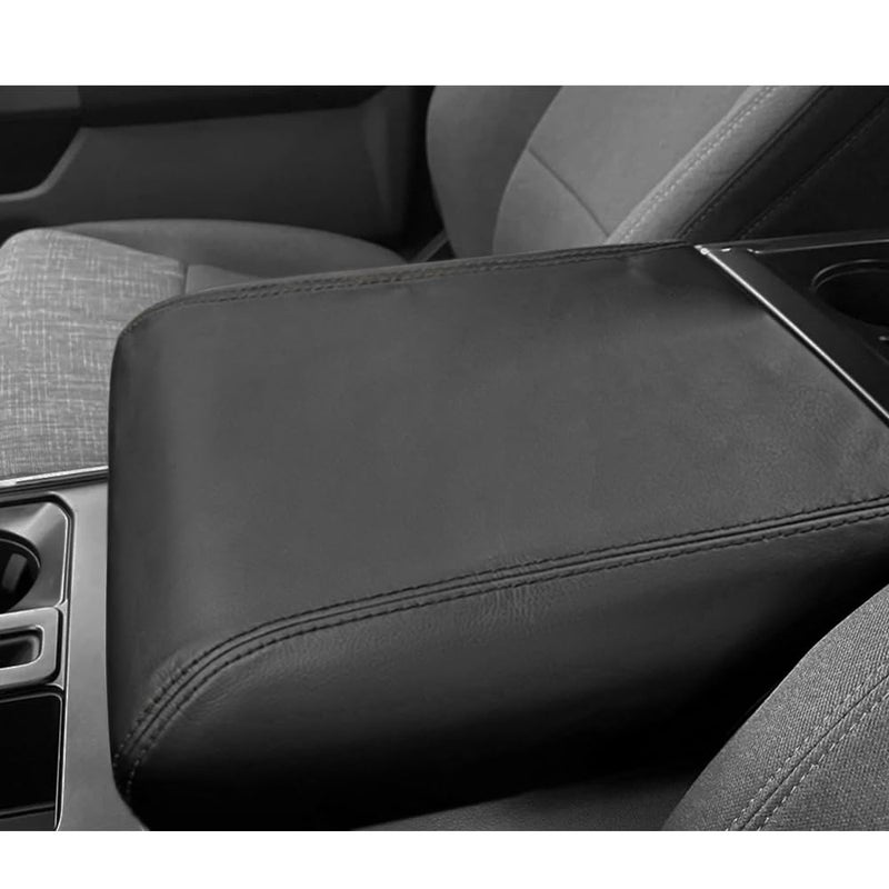 DEYTOP Center Console Cover for Ford F150 20212024 Accessories Console Armrest Cover for Ford F150 2023 Accessories AntiScratch Leather Armrest Protector Black with Black Stitches 20212024
