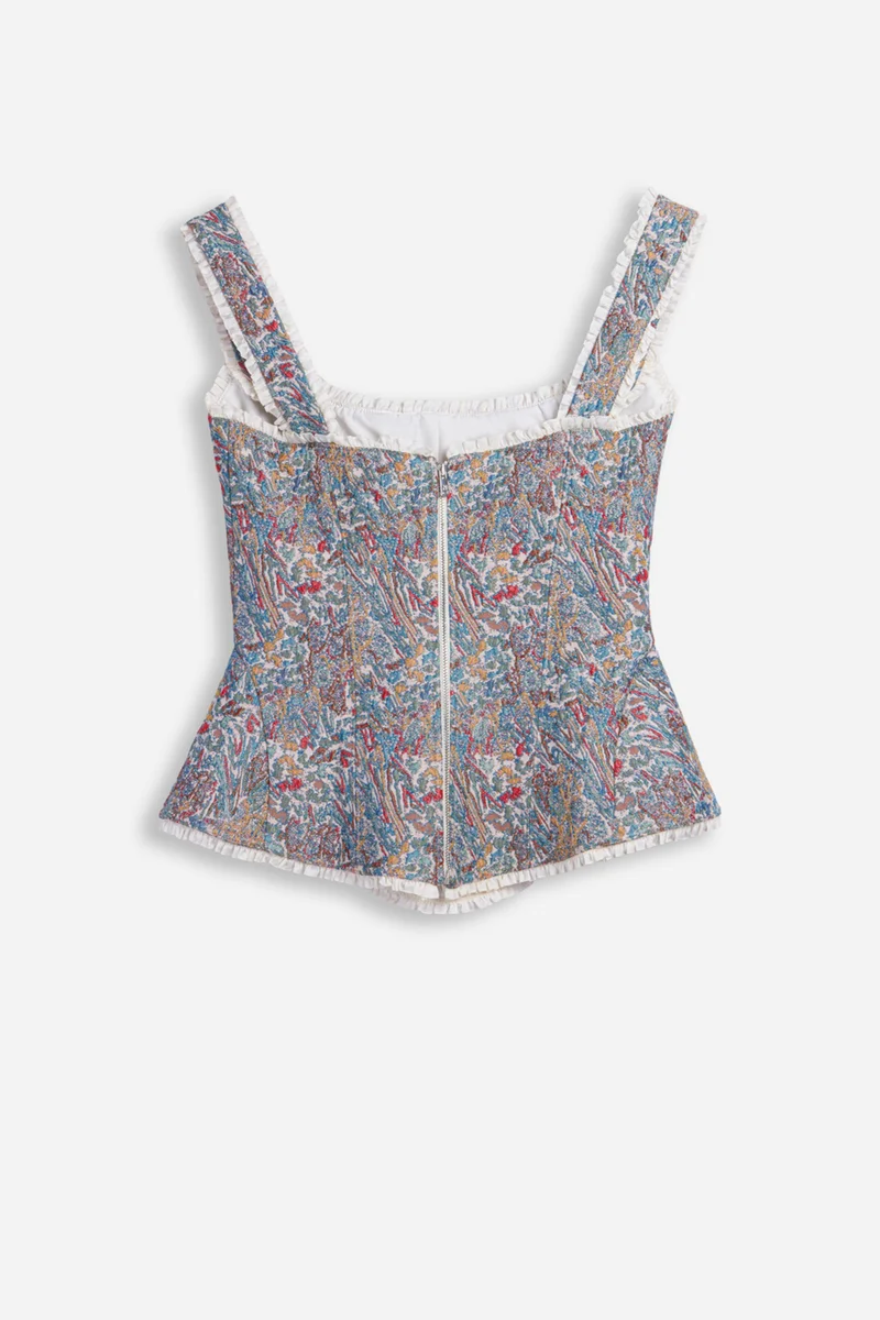Nocturne  Printed Piped Bustier Top for Women | Best Price UAE