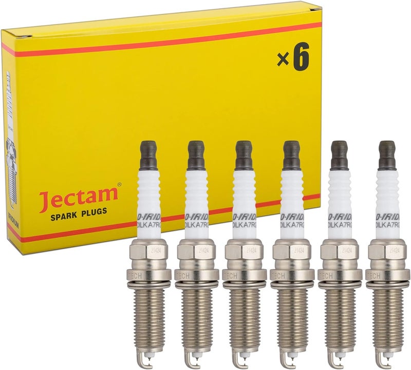Jectam مجموعة شمعات الإشعال مزدوجة الإريديوم من جيكتام - 6 قطع - Image 1