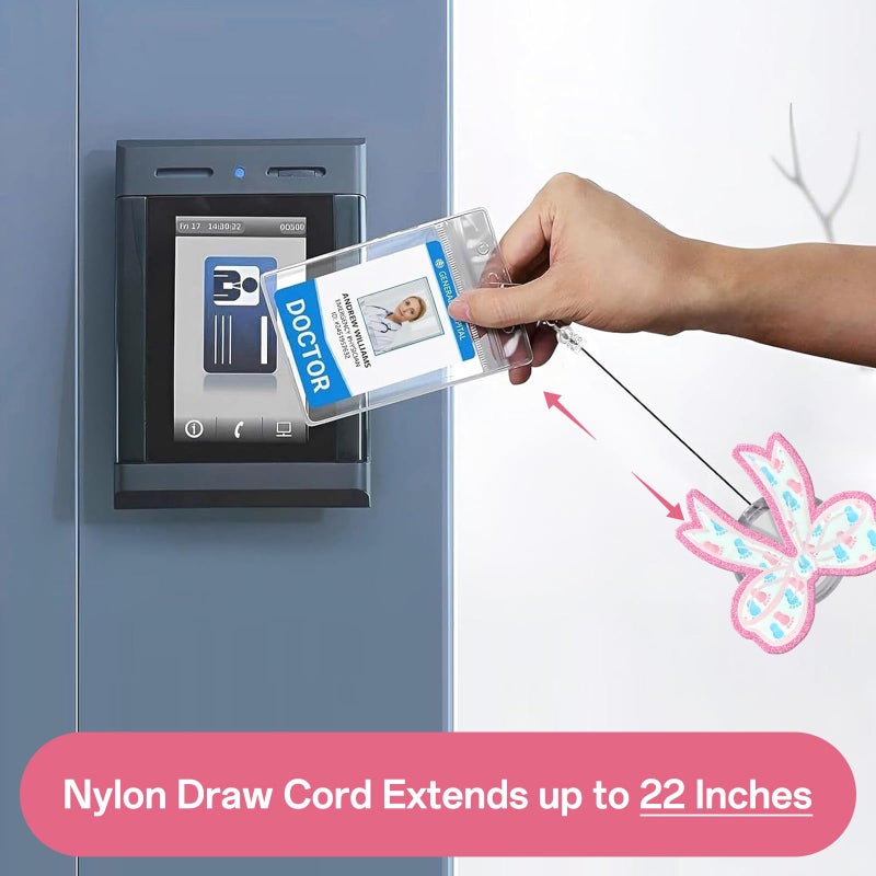 Kimoli Funny Nursing Badge Reel Cute Bow Labor and Delivery Nurse Badge Reel Pink Id Card Holder with Clip for Rn Doctor Healthcare Teacher Nurse Gifts - Image 5