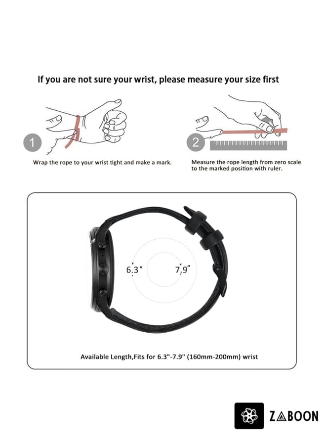 Zaboon Fossil Gen 5 Carlyle / Julianna / Garrett / Carlyle HR Oil Wax Genuine Leather Watch Band - Image 4