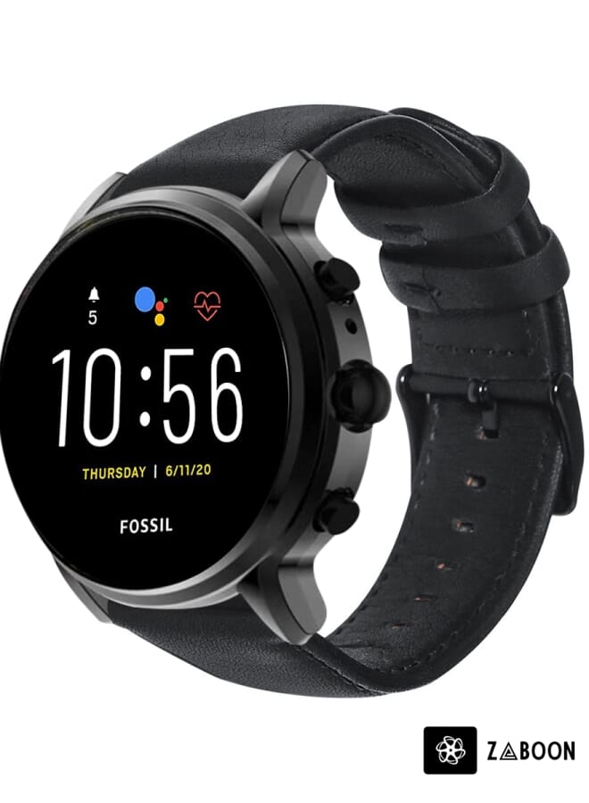 Zaboon Fossil Gen 5 Carlyle / Julianna / Garrett / Carlyle HR Oil Wax Genuine Leather Watch Band - Image 1