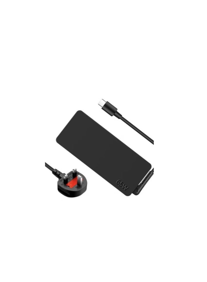 محول طاقة USB Type-C بقوة 65 واط للي Lenovo و Dell و Samsung و HP Chromebooks وأجهزة الكمبيوتر المحمولة USB-C، شاحن تيار متردد مع حماية من التيار الزائد والجهد الزائد