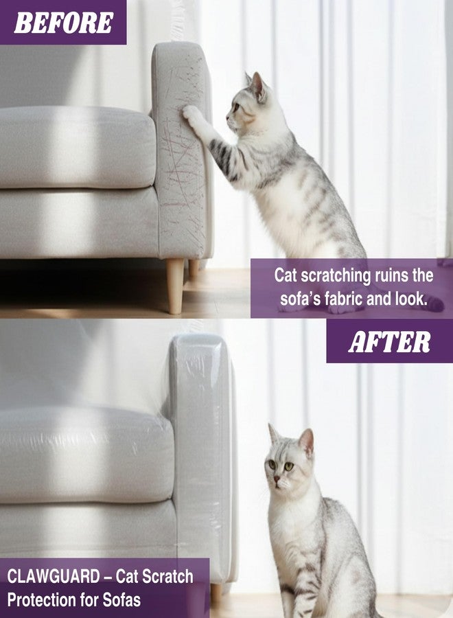 CLAWGUARD Cat Training Tape Sheets – 10 XL (17x11.5 in) Double-Sided Anti Scratch Shields – Cat Scratch Furniture Protector for Sofa, Couch & Surfaces - Image 3