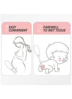 Ru syanl Peri Bottle Portable Travel Bidet with Carry Bag TPE Material Can Be Boiled Essentials for Postpartum Perineal Care Hemorrhoid Treatment and New Baby  - Image 3