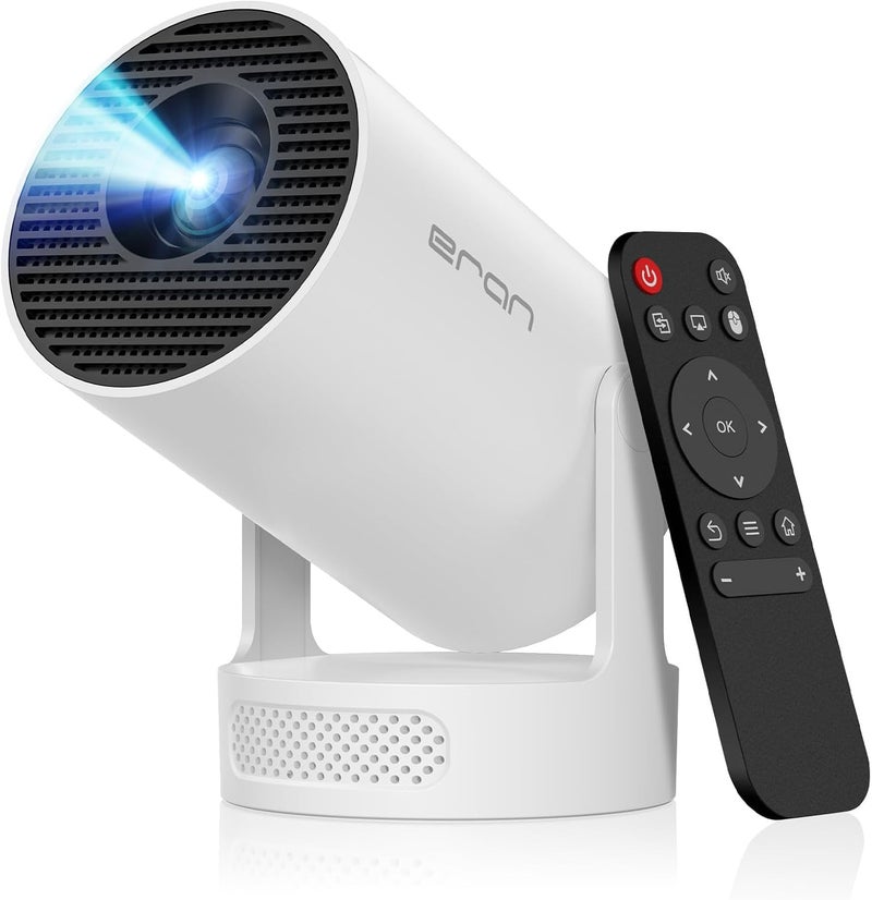 جهاز عرض محمول صغير مع دعم 4K، بلوتوث 5.4 واي فاي 6، مكبر صوت بقاعدة 5 واط، 160 ANSI، أندرويد 11، دوران 210 درجة، تصحيح الانحراف التلقائي جهاز عرض فيديو HY300 ULTRA - Image 1