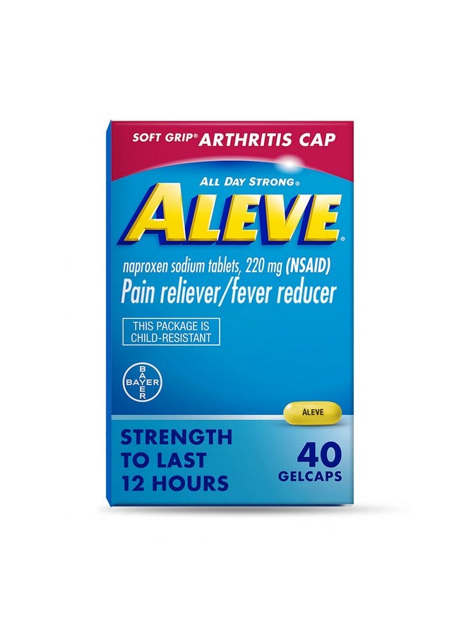 كبسولات جل مع غطاء Soft Grip®، نابروكسين الصوديوم، دواء لتسكين الآلام، 40 كبسولة - Image 1
