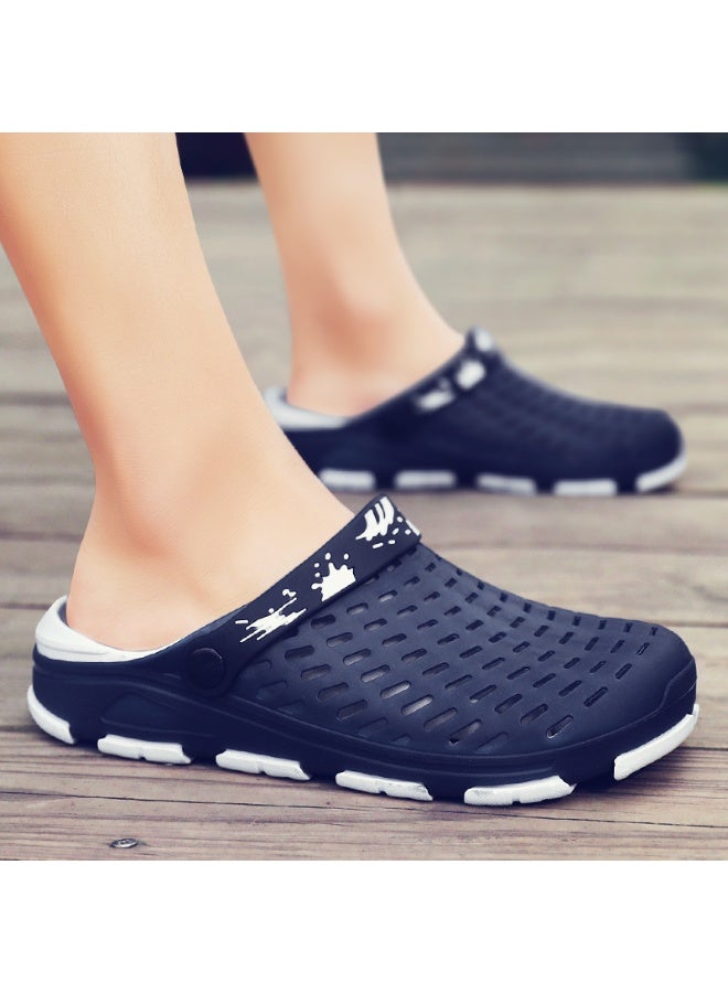 NIBEMINENT Men's Summer Breathable Lightweight Soft Bottom Sandals Hole Hole Beach Shoes   Casual Footwear for Adults - Image 1