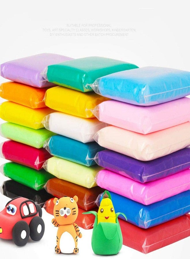 Firstly Traders 24 Air Dry Modelling Clay Plasticine Ultra Light Soft, DIY Educational Creative Gift for KidsPack of 12 (1 Piece Each Color) - Image 1