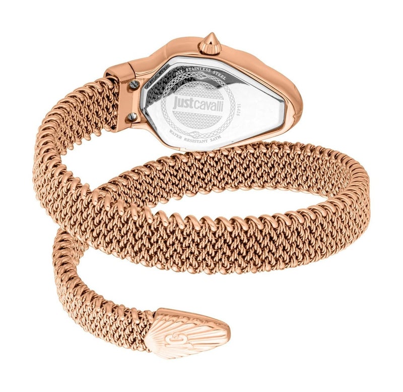 Just Cavalli Fiamma watch with green dial and rose gold-colored steel strap for women – JC1L426M0045 - Image 3
