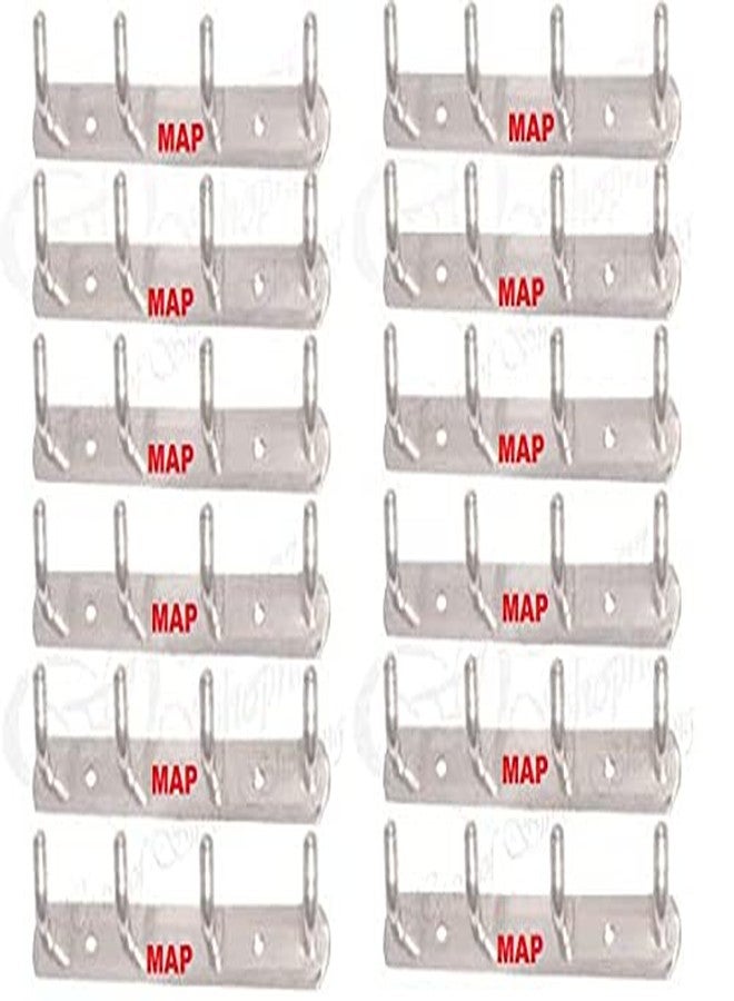 MAP Pack of 12 PC -4 PIN Stainless Steel Cloth Hook Hanger .Door Wall Hook .TOWAL Hook (SSL) - Image 1
