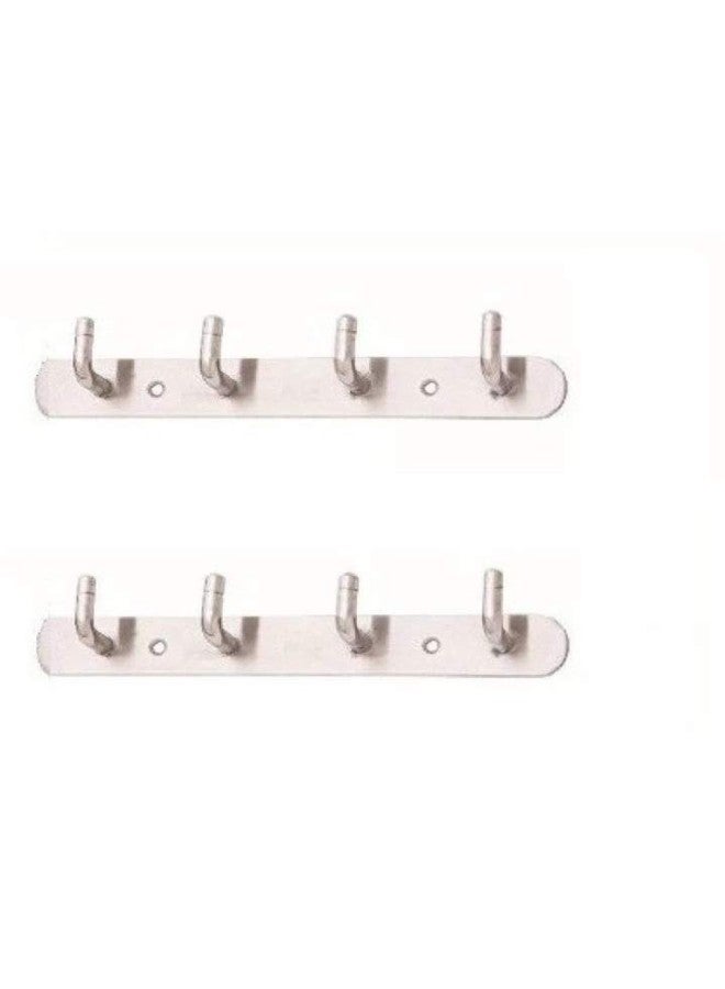 MAP Pack of 12 PC -4 PIN Stainless Steel Cloth Hook Hanger .Door Wall Hook .TOWAL Hook (SSL) - Image 2