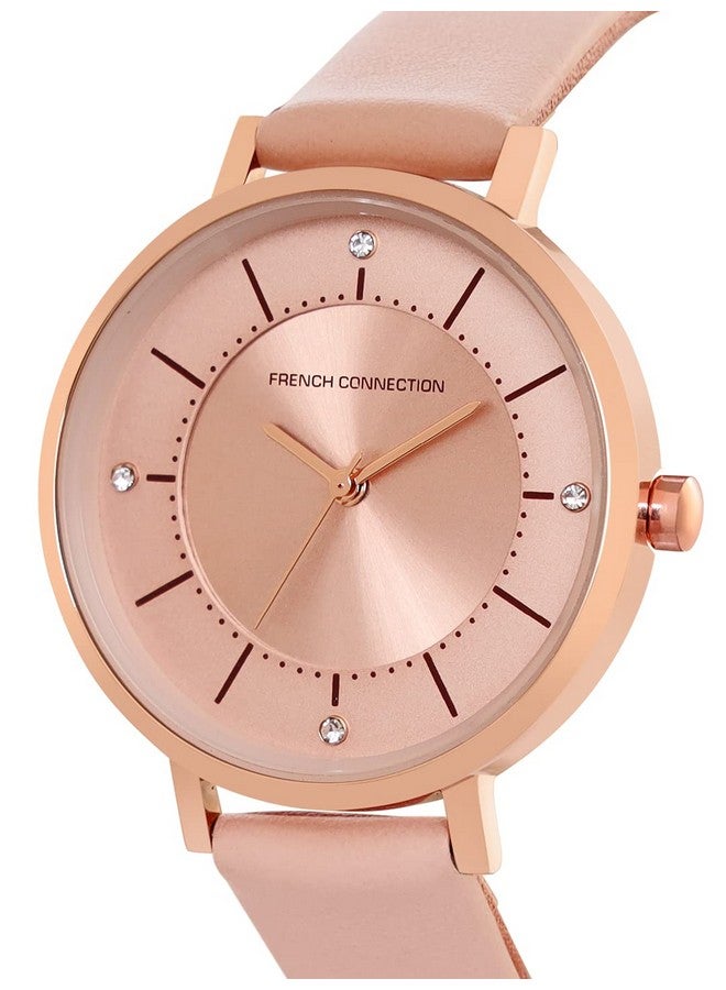 French Connection Leather Analog Rose Gold Dial Women's Watch-Fcn00010A - Image 2