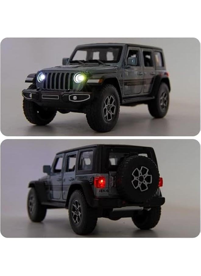 Generic - Compatible for 7 Door Wrangler Toy Car 1/32 Die-cast Pull Back Model Car with Sound and Light Toy Vehicle Cars for Kids Ages 4-8 Festival Gift Silver Car - Image 1