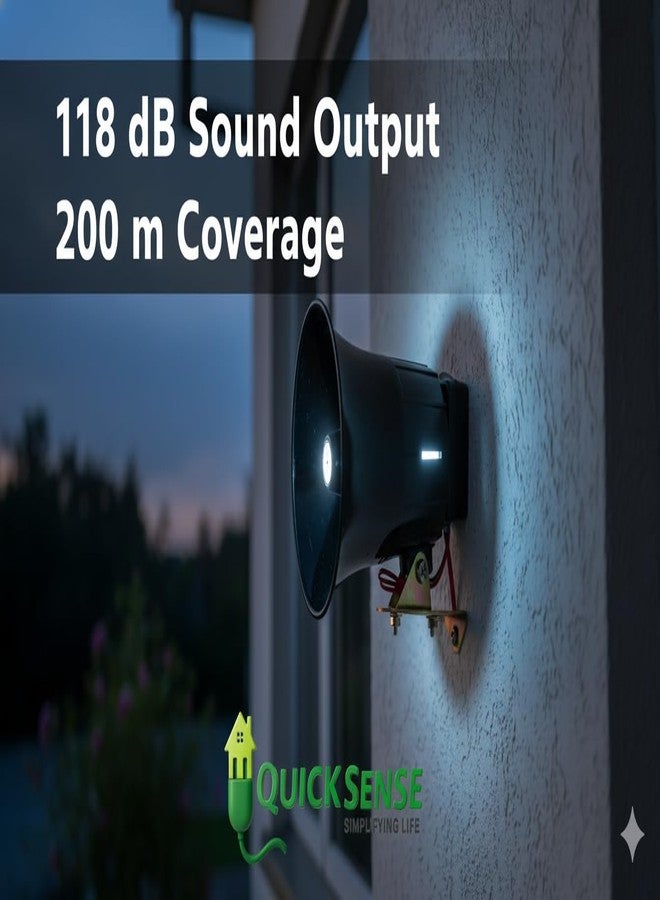Quick Sense Electronic Siren QS-H1 | 115 dB Standard Alarm | 220V AC | ABS Housing | Adjustable Mount | Industrial & Security Use - Image 2