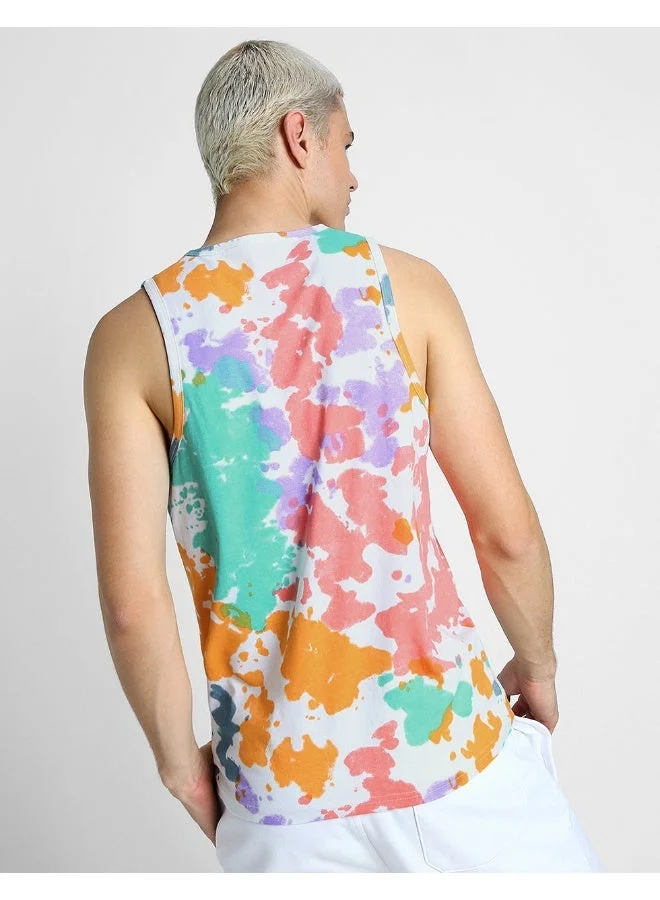 فيردو Veirdo®Pure Cotton Scoop Neck Regular Fit All Over Printed Sleeveless Vest for Men & Boys (VDVMTW03000044_M)