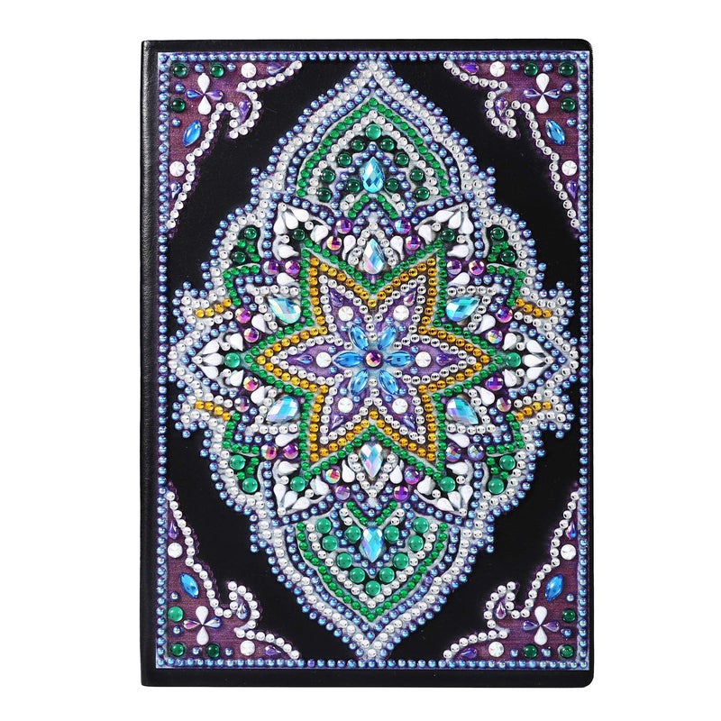 Lxmsja Lxmsja Diamond Art Painting Book Special Shaped DIY Notebook Mandala Diary with Diamond Art Cover 100 Pages50 Sheets A5 PlainBlank Journal