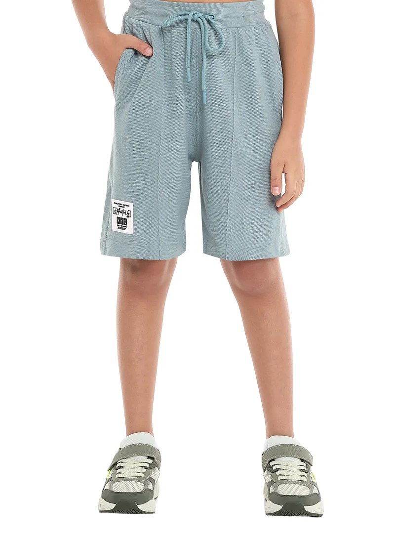 victor and jane Victor and Jane Boys' Cord Set – Slate Grey T-Shirt and Shorts Outfit