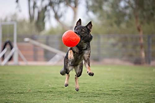 Jolly Pets Large Soccer Ball Floating-Bouncing Dog Toy, 8 inch Diameter, Orange - Image 2