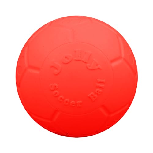 Jolly Pets Large Soccer Ball Floating-Bouncing Dog Toy, 8 inch Diameter, Orange - Image 1