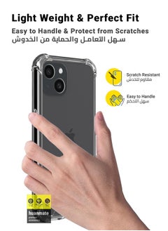 huanmate 2 in 1 Protection Pack Of Case Cover And Edge to Edge Screen Protector For Apple iPhone 15 Plus Black/Clear  - Image 3