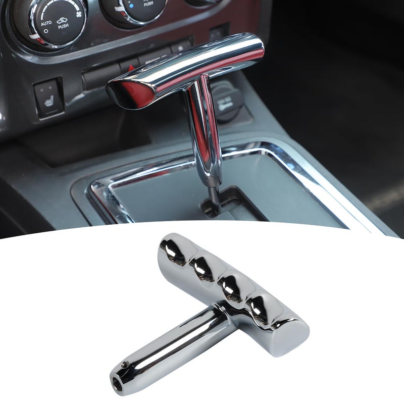 PDKLIN T-Handle Metal Gear Shift Knob for 2008-2014 Jeep Wrangler,2011-2014 Liberty/Durango,2011-2013 Grand Cherokee,2009-2014 Dodge Ram (Chrome)