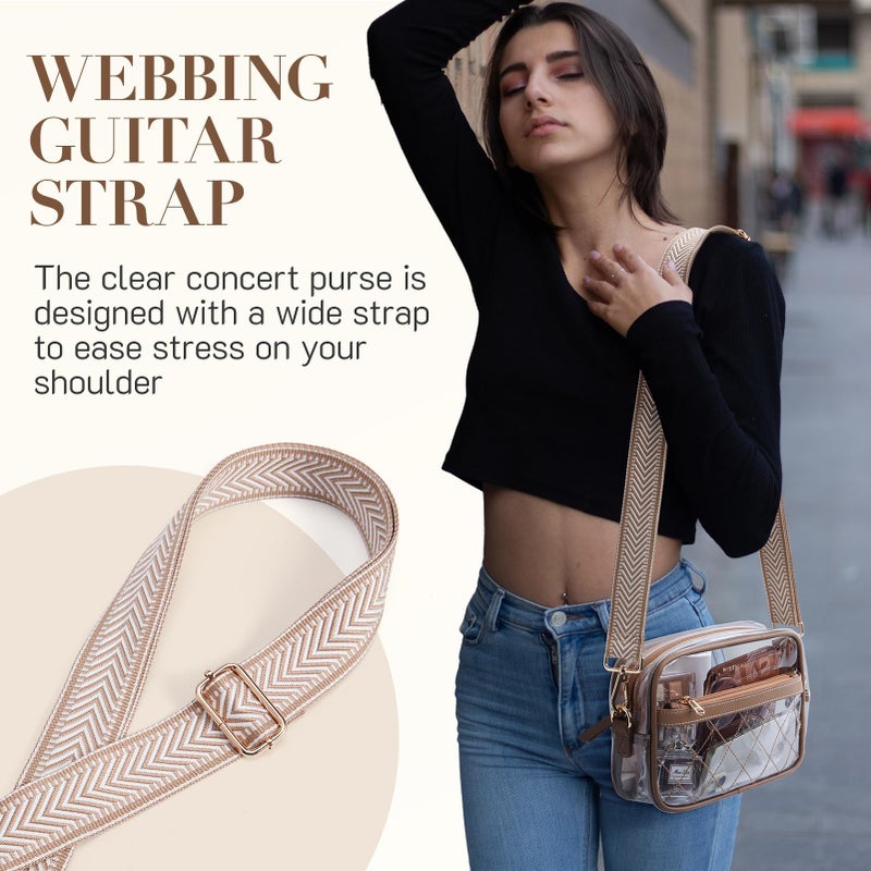 Missnine Clear Bag for Stadium Events Quilted Clear Purse for Women Stadium Approved PVC Crossbody Concert Bag - Image 2