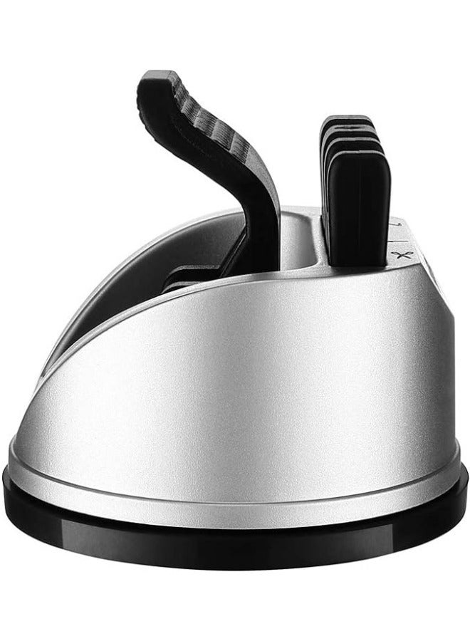 general Pocket Kitchen Chef Knife and Scissors Sharpener for Straight and Serrated Knives, 3-Stage Knife Sharpening Tool Helps Repair and Restore Blades - Image 5