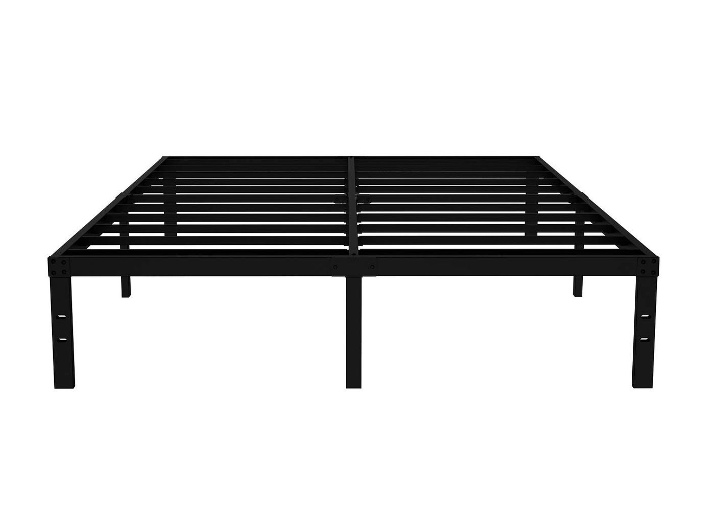 COMASACH 18Inch QueenBedFrame Tall Heavy Duty Black Metal Bed Frames No BoxSpring Needed Easy Assembly Under Bed Storage Noise Free MattressFoundation Support up to 4000Lbs