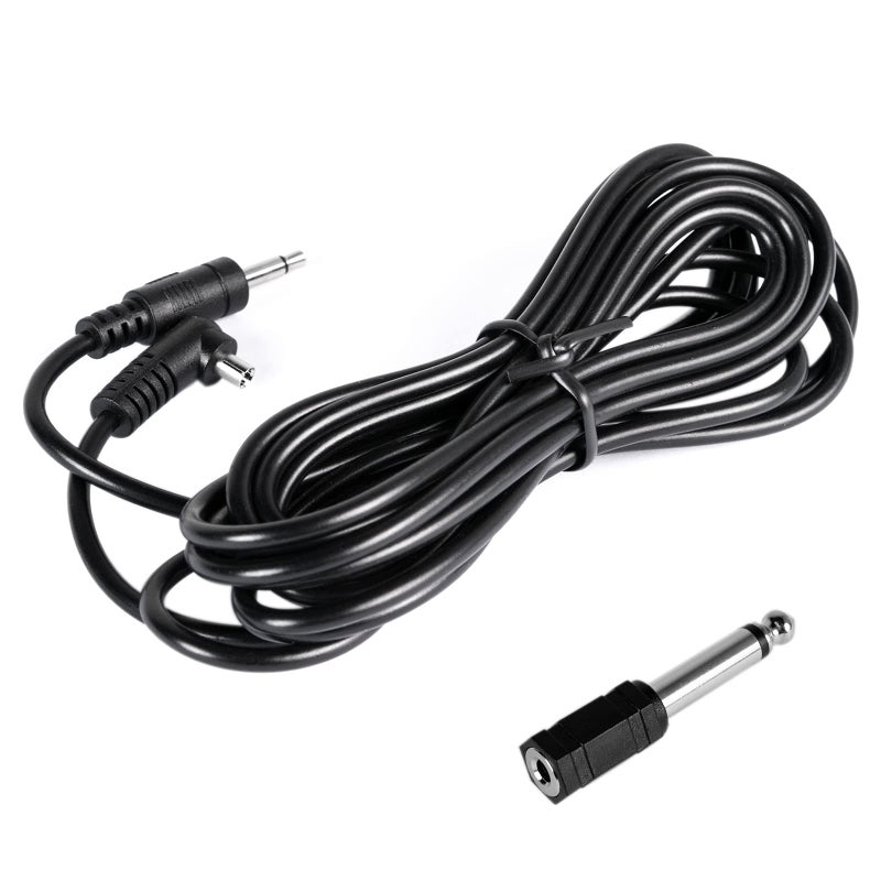 Fotoconic 10ft/3M 3.5mm to Male Flash PC Sync Cord Cable with 6.35mm to 3.5mm Jack Adapter for Studio Strobe Trigger Camera Lighting - Image 5