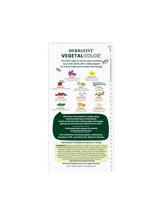 Herbatint Henna Color Organic Hair Dye - Vegan Henna Powder & Herbal Formula - Deep Burgundy - 3.5oz - Image 2