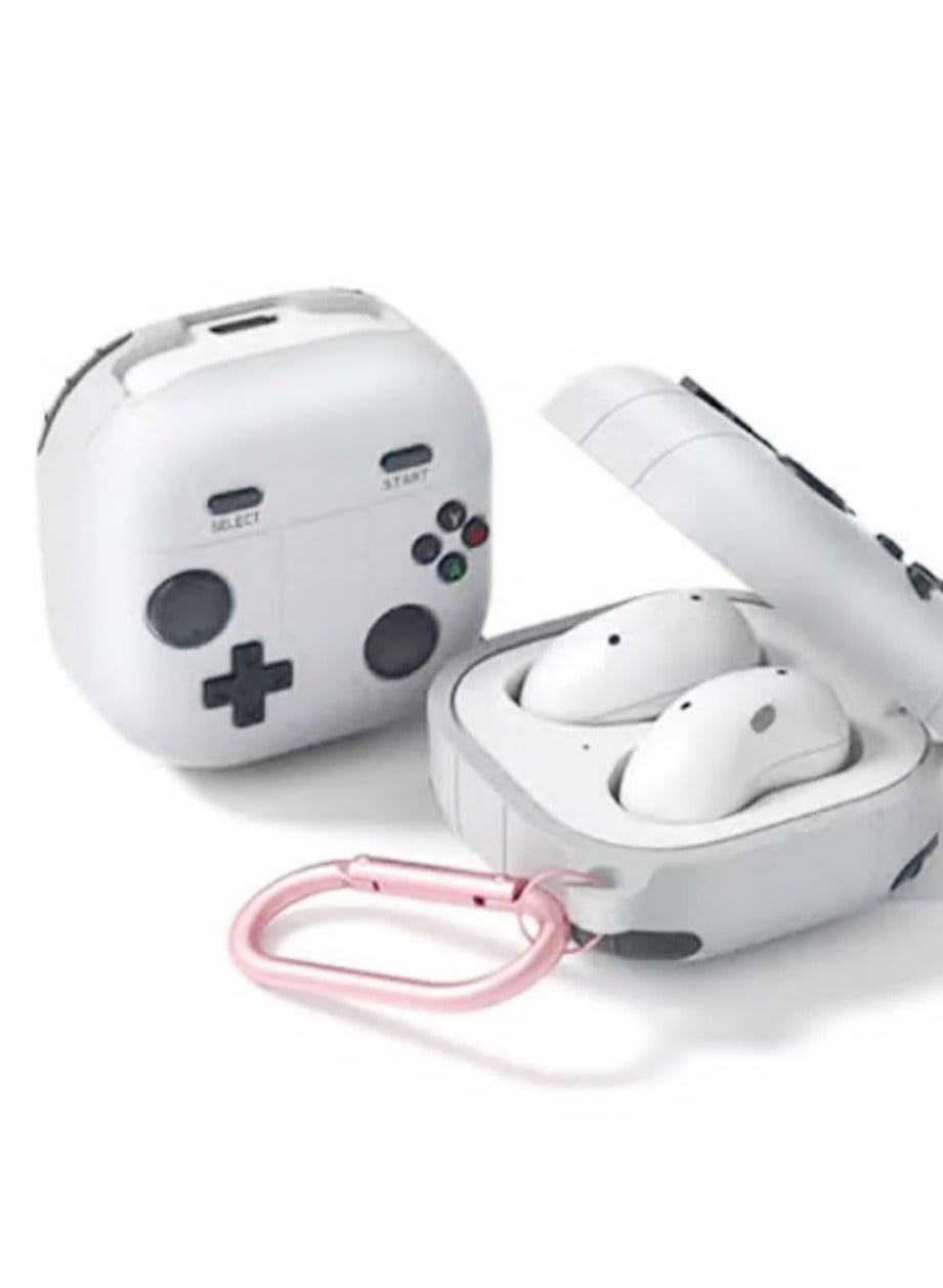 Silicone cover for Samsung Galaxy Buds FE Case (2023) / Galaxy Buds 2 Pro Case (2022) / Galaxy Buds 2 Case (2021) / Galaxy Buds Pro Case (2021) / Galaxy Buds Live Case (2020)/Galaxy Buds Core (2025) (White)