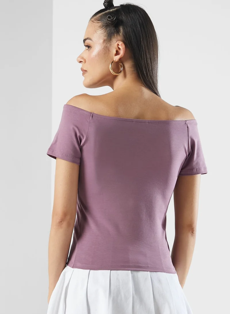 Karl Kani Signature Off Shoulder T-Shirt