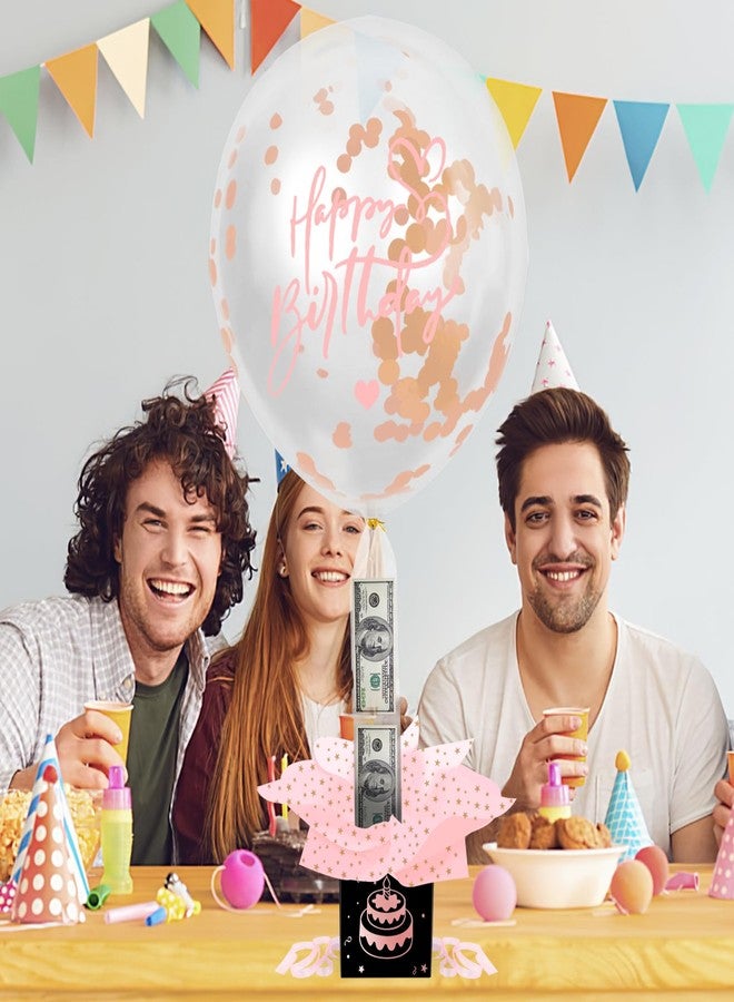 صندوق نقود عيد ميلاد مطور من UQM، صندوق هدايا نقدي قابل للسحب، صندوق بالونات مرح قابل للسحب، مجموعة مفاجآت عيد ميلاد سعيد، هدايا عيد ميلاد للنساء والرجال وأفضل صديقات وزوجات وأخوات (روز كوارتز) - Image 5