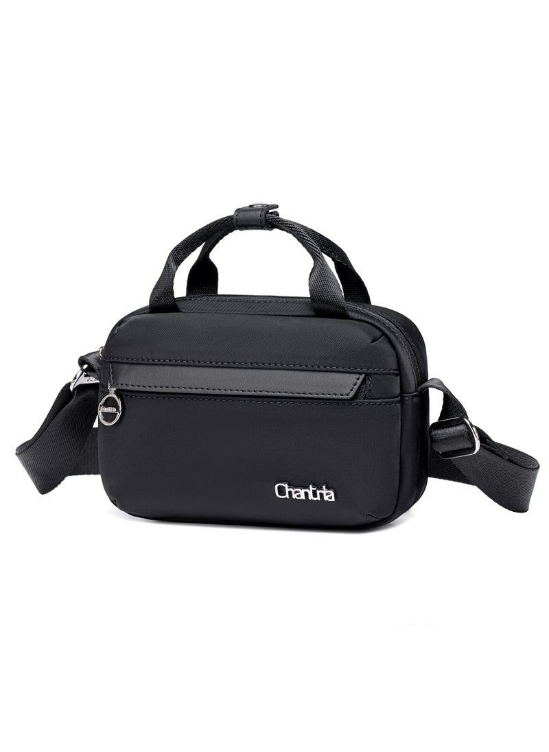 Chantria Premium Durable Lady’s Shoulder Bag Water Resistant Multifunctional Anti-Theft Sling Bag for Casual Travel Daily Out, CB00771-Black  - Image 1