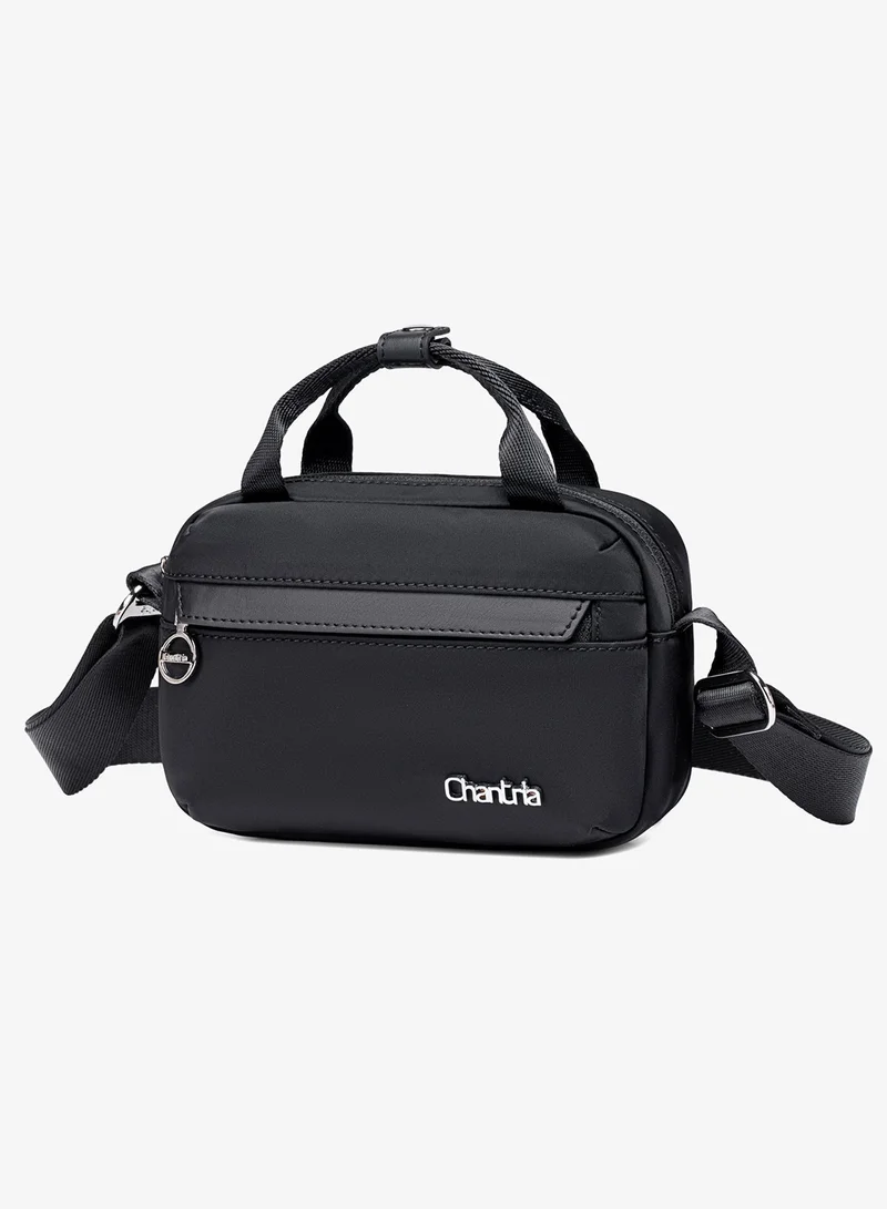 Chantria Premium Durable Lady’s Shoulder Bag Water Resistant Multifunctional Anti-Theft Sling Bag for Casual Travel Daily Out, CB00771-Black