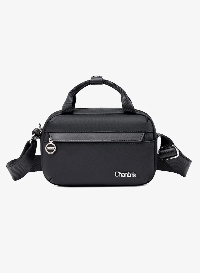 Chantria Premium Durable Lady’s Shoulder Bag Water Resistant Multifunctional Anti-Theft Sling Bag for Casual Travel Daily Out, CB00771-Black