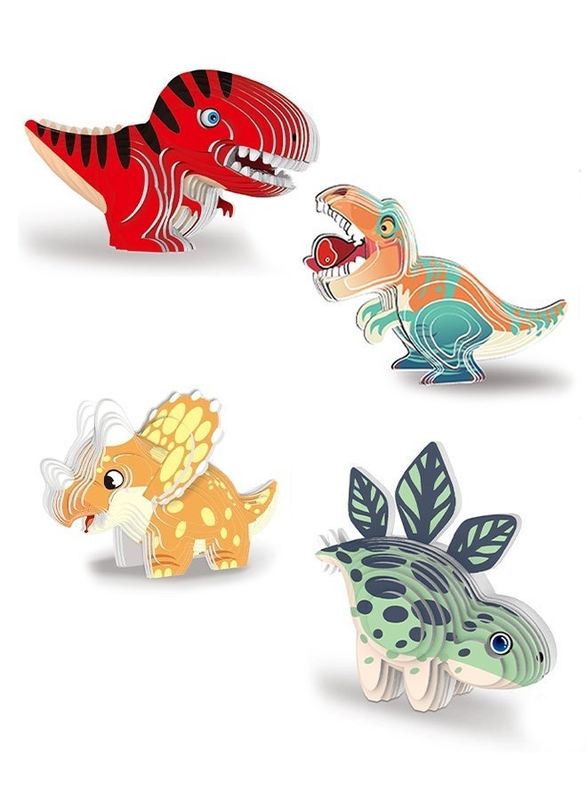 KSYN KO-KO Children's Cartoon Dinosaur 3D Puzzle Toy - DIY Educational Creative Paper Dinosaur Model - Image 1