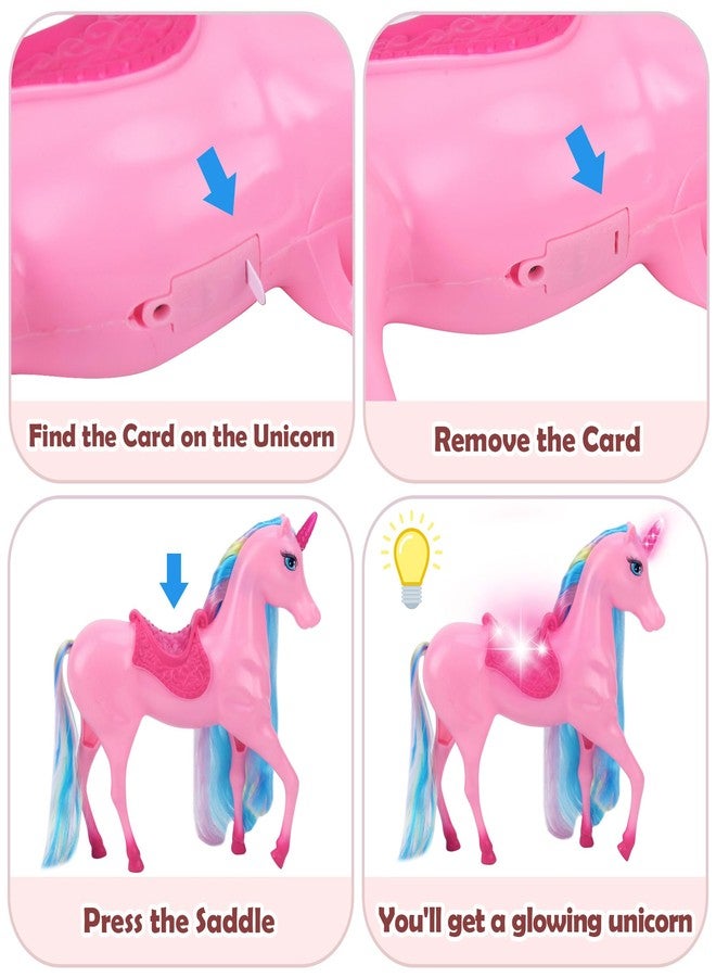 BETTINA Unicorn Princess Dolls Set, Magical Light Unicorn Toys for Girls, Horse Toys with Mane and Tail, Princess Toy, Unicorn Gifts for Girls Kids Aged 3 4 5 6 7 8 - Image 4