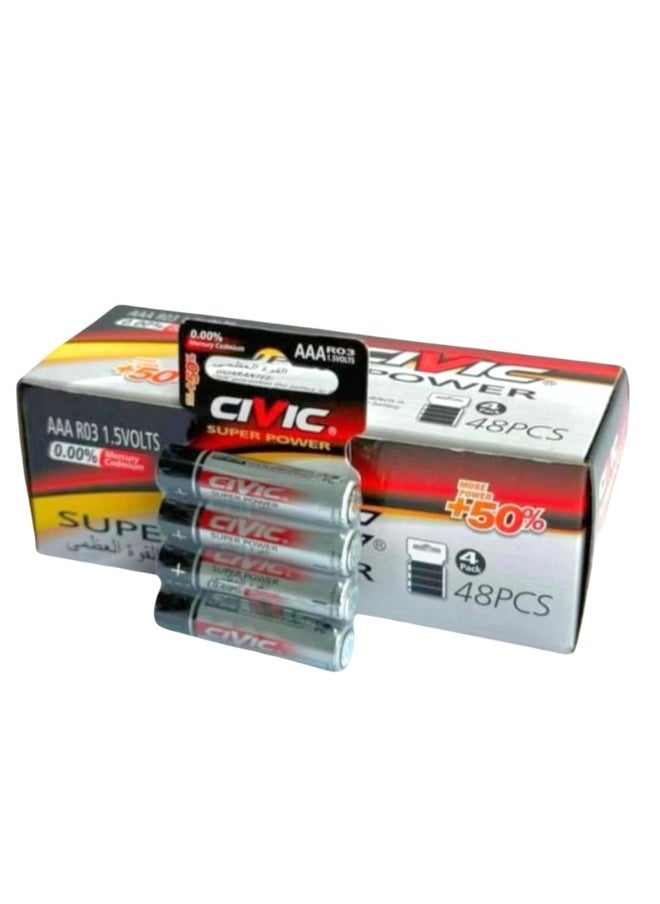Civic - Batteries, size AAA, 48 pieces - Image 1