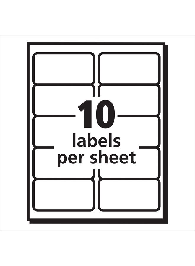 Avery Shipping Labels with TrueBlock Technology for Inkjet Printers 2" x 4", Box of 1,000 (8463) - Image 3