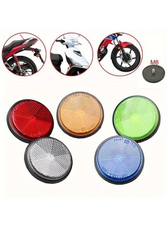 Red Reflective Stickers 6pcs For Motorcycle Bicycle Night Visibility Safety - Image 1