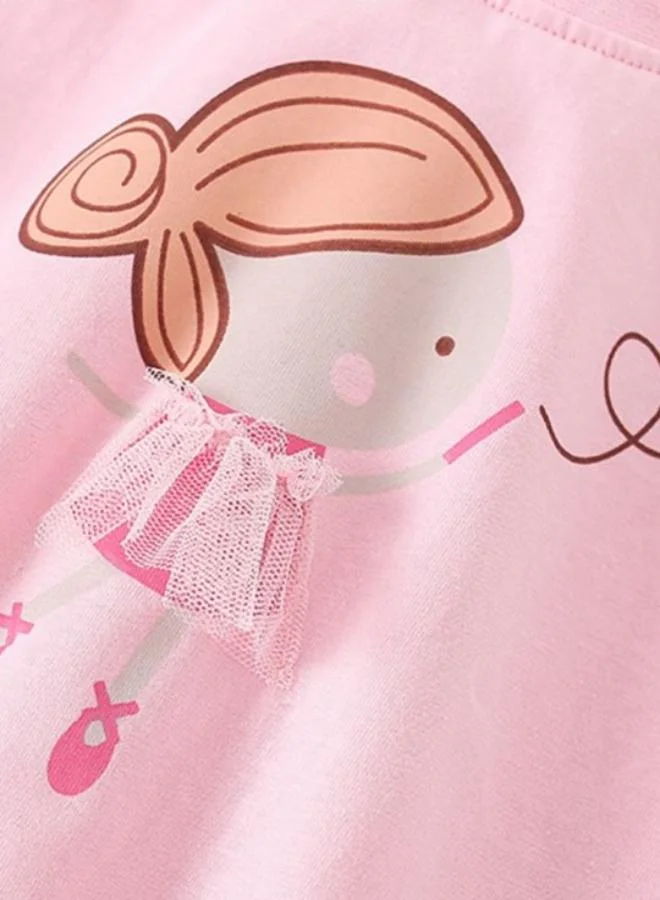 YUNIQEE Pink Printed Short Sleeve Crew Neck T-Shirt