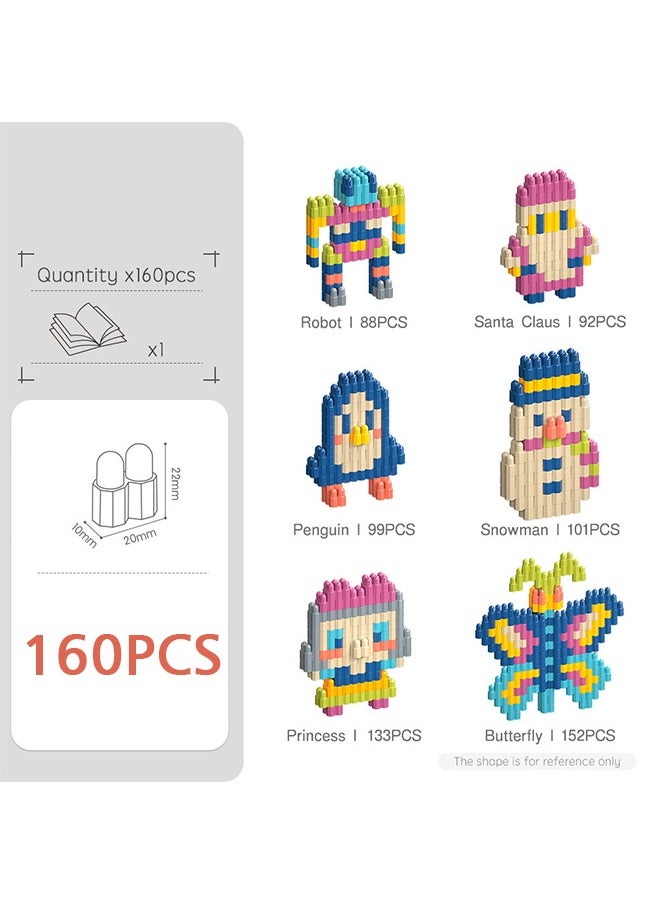 160 pcs Set  Kids Building Blocks Construction Toy - Learning Playset STEM Educational Kit Child Branin Development Preschool Kindergarten Toy  - Image 2