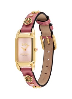 COACH Women's Analog Rectangle Shape Leather Wrist Watch 14504117 - 17.5 Mm  - Image 1