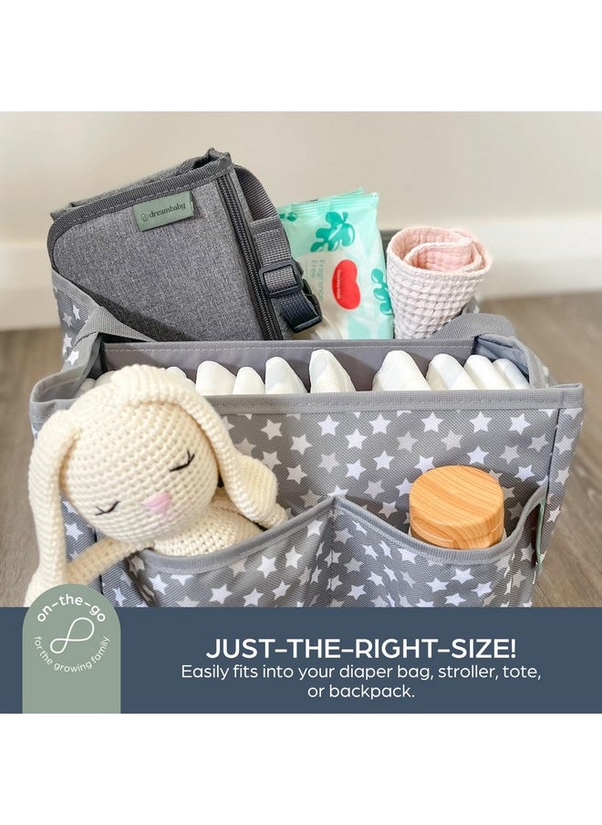 dreambaby Dreambaby Fold and Go Baby Changing Pad - Portable Diaper Changing Pad - Organizer Pockets, Cushioned, Foldable Changing Mat Fits in Diaper Bag for Easy On the Go Diaper Changing Pad, Great for Travel  - Image 1