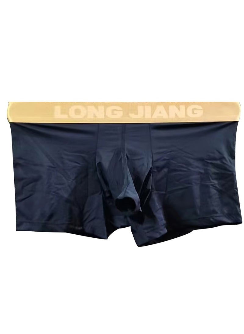 LONG JIANG - Men Elephant Nose Boxer Brief Ice Silk Soft Breathable Comfortable Lightweight Quick Dry Underwear with Bulge Pouch 1 Pack - Image 1