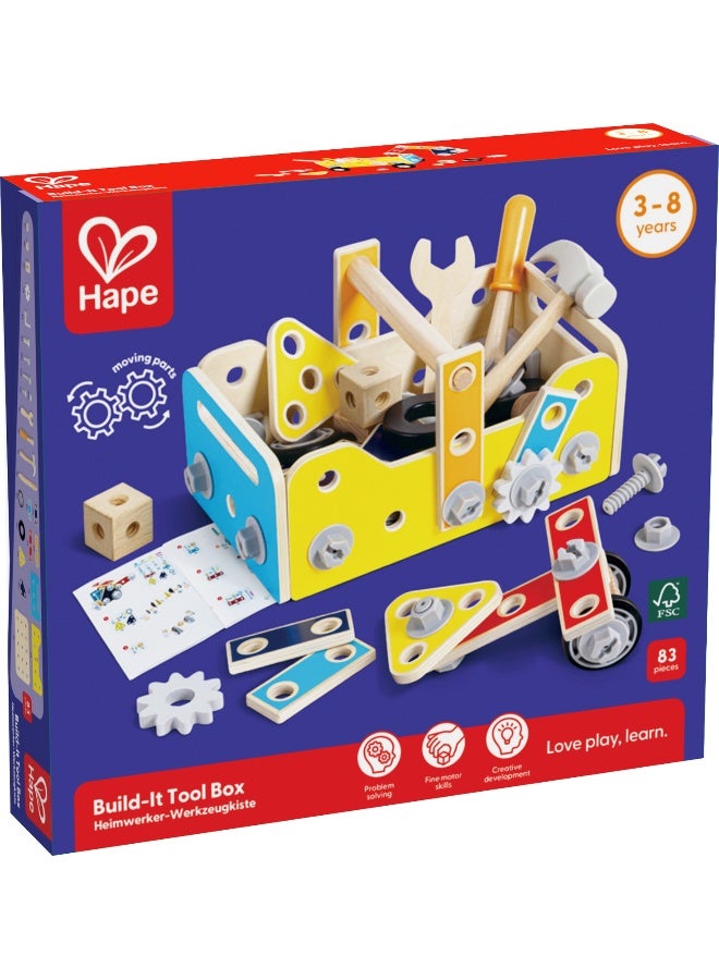 Hape صندوق أدوات هابي للبناء (83 قطعة) - Image 1